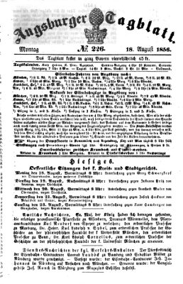 Augsburger Tagblatt Montag 18. August 1856