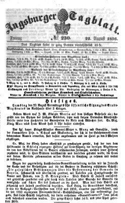 Augsburger Tagblatt Freitag 22. August 1856