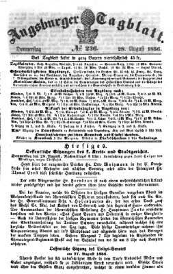 Augsburger Tagblatt Donnerstag 28. August 1856