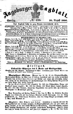 Augsburger Tagblatt Samstag 30. August 1856