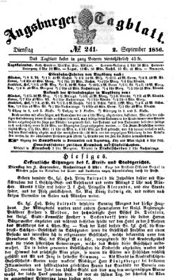 Augsburger Tagblatt Dienstag 2. September 1856