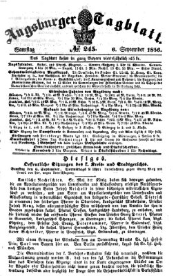 Augsburger Tagblatt Samstag 6. September 1856