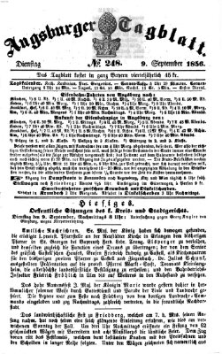 Augsburger Tagblatt Dienstag 9. September 1856