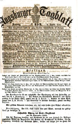 Augsburger Tagblatt Sonntag 14. September 1856