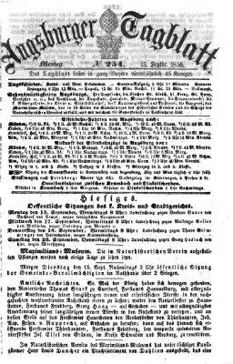 Augsburger Tagblatt Montag 15. September 1856
