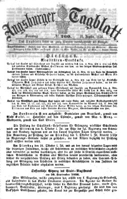 Augsburger Tagblatt Sonntag 21. September 1856