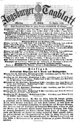Augsburger Tagblatt Montag 22. September 1856
