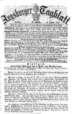 Augsburger Tagblatt Freitag 26. September 1856