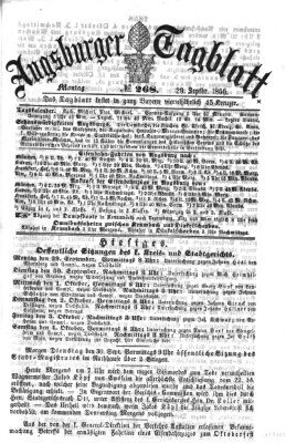 Augsburger Tagblatt Montag 29. September 1856