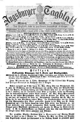 Augsburger Tagblatt Mittwoch 8. Oktober 1856