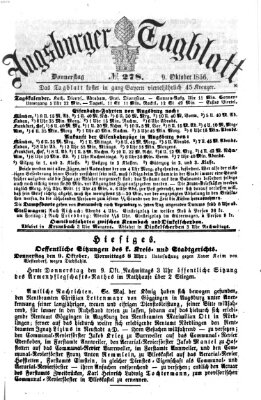 Augsburger Tagblatt Donnerstag 9. Oktober 1856