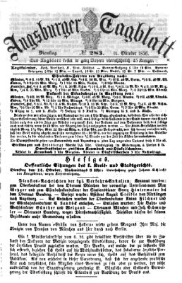 Augsburger Tagblatt Dienstag 14. Oktober 1856