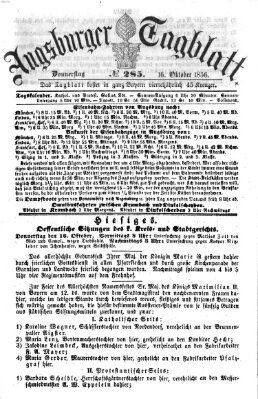 Augsburger Tagblatt Donnerstag 16. Oktober 1856