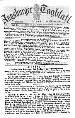 Augsburger Tagblatt Samstag 18. Oktober 1856