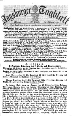 Augsburger Tagblatt Montag 20. Oktober 1856