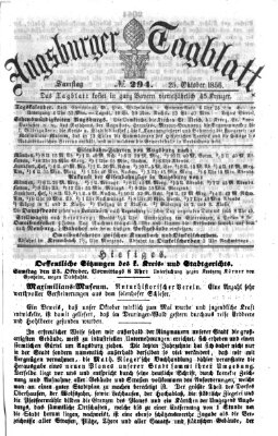 Augsburger Tagblatt Samstag 25. Oktober 1856