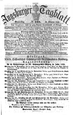 Augsburger Tagblatt Donnerstag 30. Oktober 1856