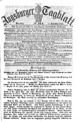 Augsburger Tagblatt Dienstag 11. November 1856