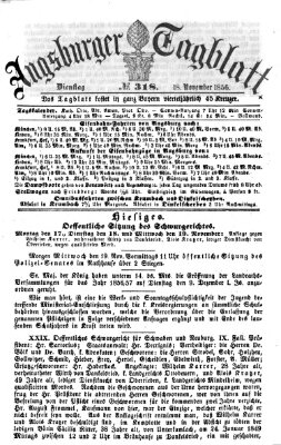 Augsburger Tagblatt Dienstag 18. November 1856