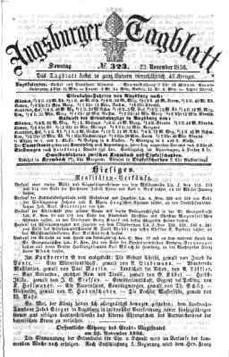 Augsburger Tagblatt Sonntag 23. November 1856