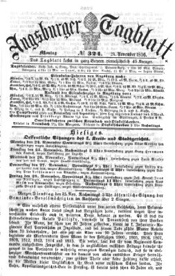 Augsburger Tagblatt Montag 24. November 1856