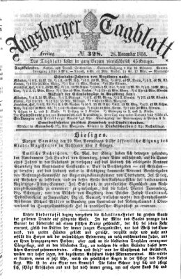 Augsburger Tagblatt Freitag 28. November 1856