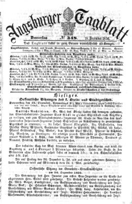 Augsburger Tagblatt Donnerstag 18. Dezember 1856