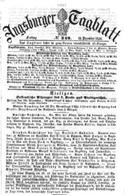 Augsburger Tagblatt Freitag 19. Dezember 1856
