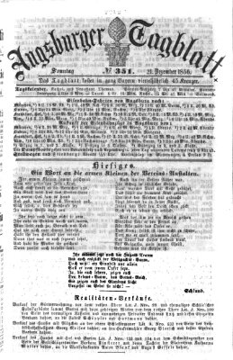 Augsburger Tagblatt Sonntag 21. Dezember 1856