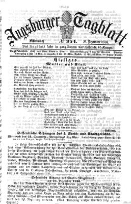 Augsburger Tagblatt Mittwoch 24. Dezember 1856