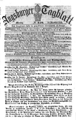 Augsburger Tagblatt Montag 29. Dezember 1856