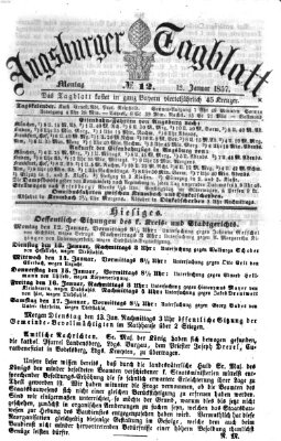 Augsburger Tagblatt Montag 12. Januar 1857