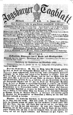 Augsburger Tagblatt Mittwoch 14. Januar 1857