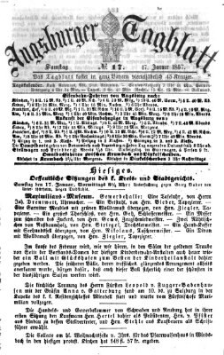 Augsburger Tagblatt Samstag 17. Januar 1857