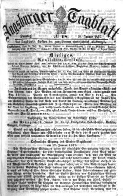 Augsburger Tagblatt Sonntag 18. Januar 1857