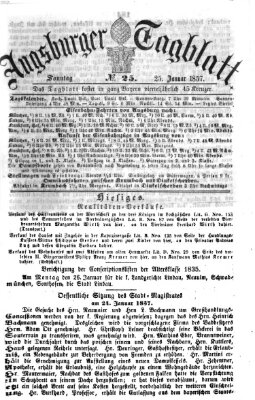 Augsburger Tagblatt Sonntag 25. Januar 1857