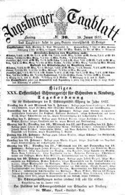 Augsburger Tagblatt Freitag 30. Januar 1857