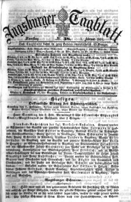 Augsburger Tagblatt Samstag 7. Februar 1857