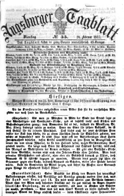 Augsburger Tagblatt Dienstag 24. Februar 1857