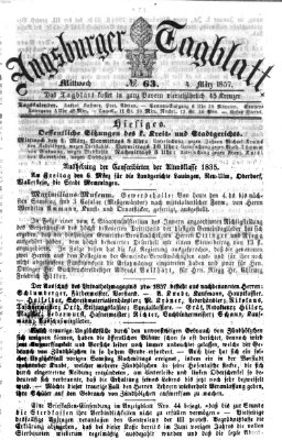 Augsburger Tagblatt Mittwoch 4. März 1857