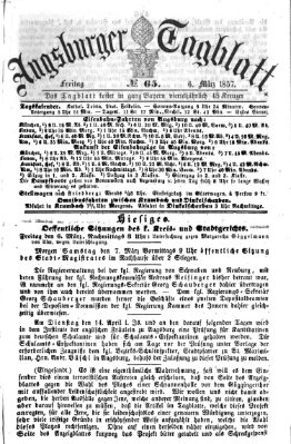 Augsburger Tagblatt Freitag 6. März 1857