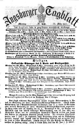 Augsburger Tagblatt Montag 23. März 1857