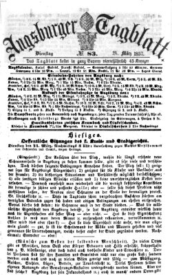 Augsburger Tagblatt Dienstag 24. März 1857