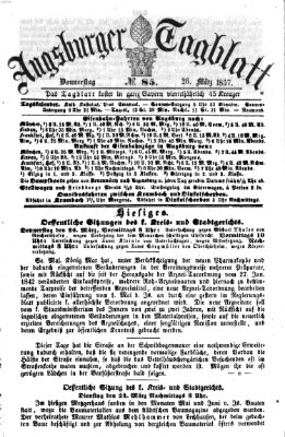 Augsburger Tagblatt Donnerstag 26. März 1857