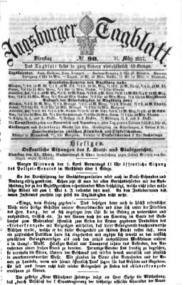 Augsburger Tagblatt Dienstag 31. März 1857