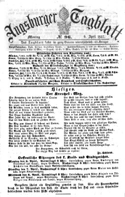 Augsburger Tagblatt Montag 6. April 1857