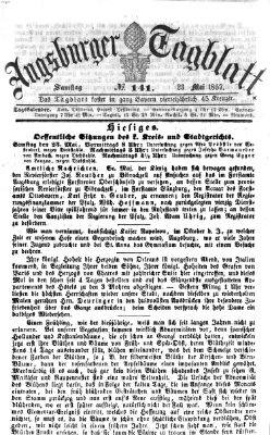 Augsburger Tagblatt Samstag 23. Mai 1857