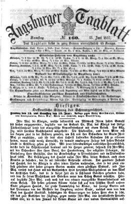 Augsburger Tagblatt Samstag 13. Juni 1857