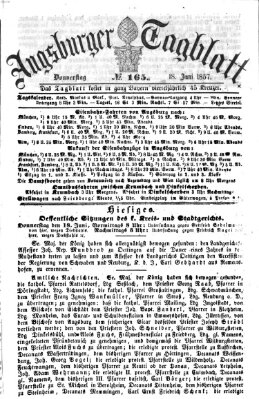 Augsburger Tagblatt Donnerstag 18. Juni 1857