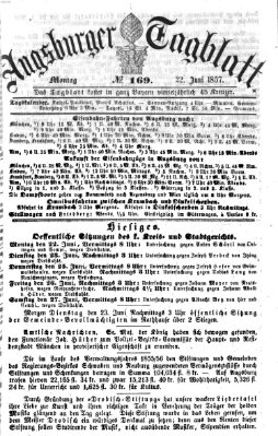 Augsburger Tagblatt Montag 22. Juni 1857